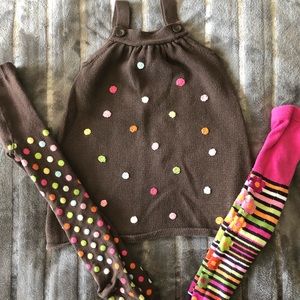 Gymboree Sweater Jumper and 2 pair of tights
